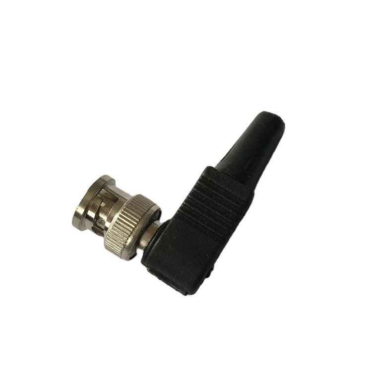 BNC male solderless right angle