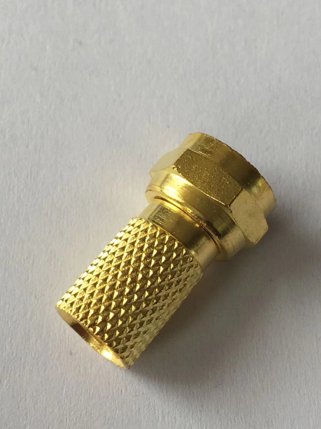 F TWIST ON GOLD COLOR
